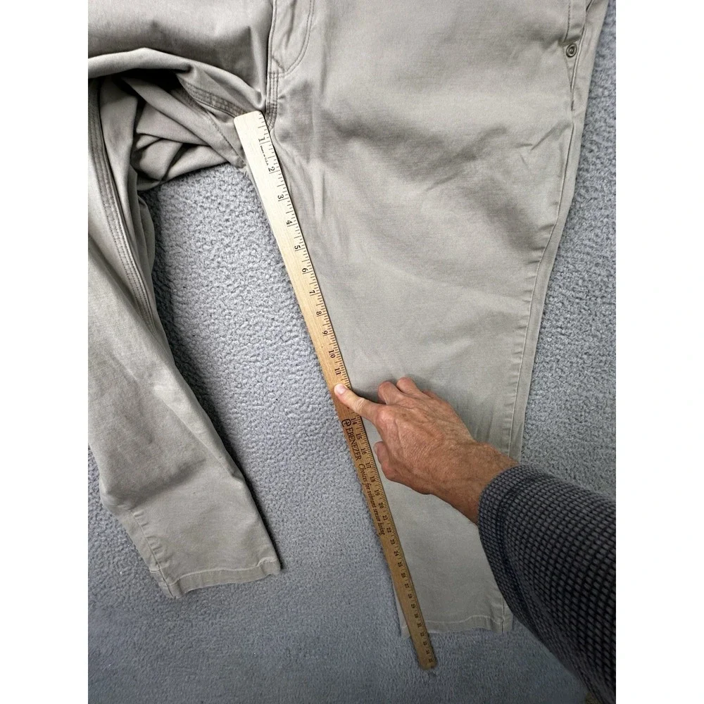 Duluth Trading Co Flex Ballroom Khakis Mens 38x32 Slim Fit Beige Chino Pants